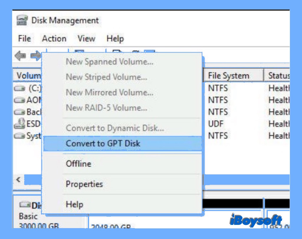 check the scheme on an external drive on Windows PC