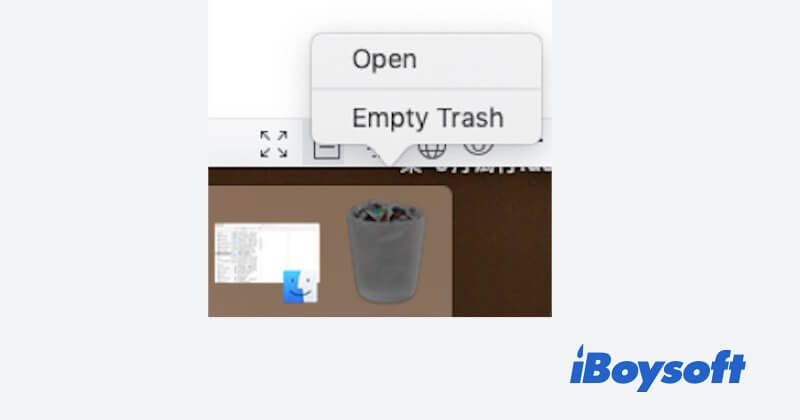 Empty your Trash to free up disk space