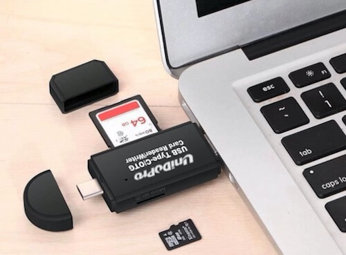 Connect SD card to Mac