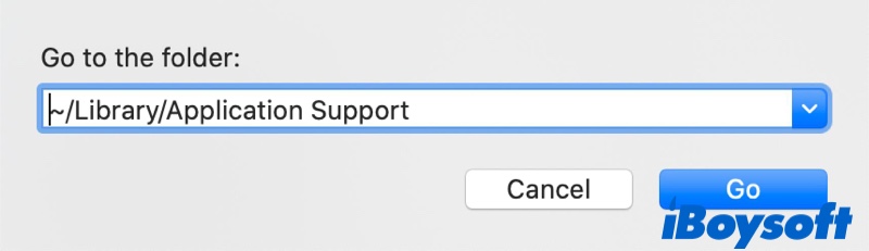 go to Library Application Support folder on Mac