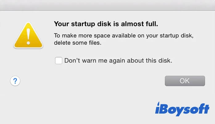 Mac startup disk is full