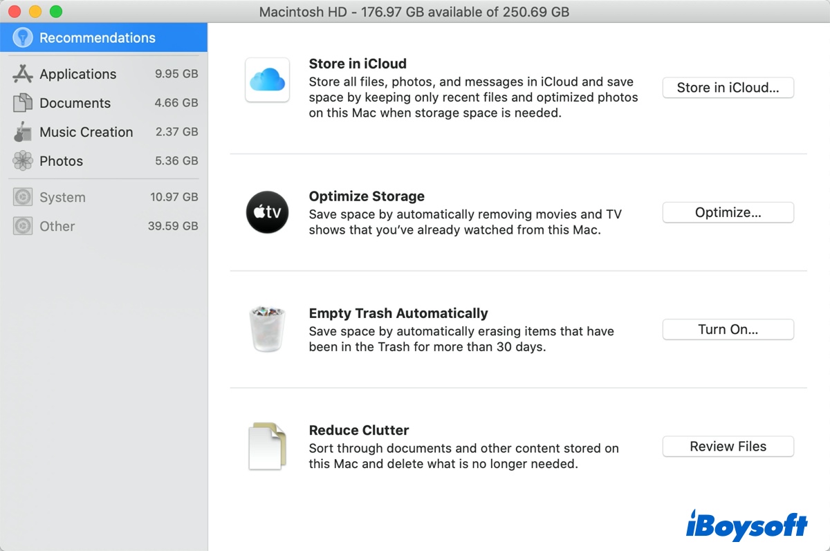 manage Mac storage