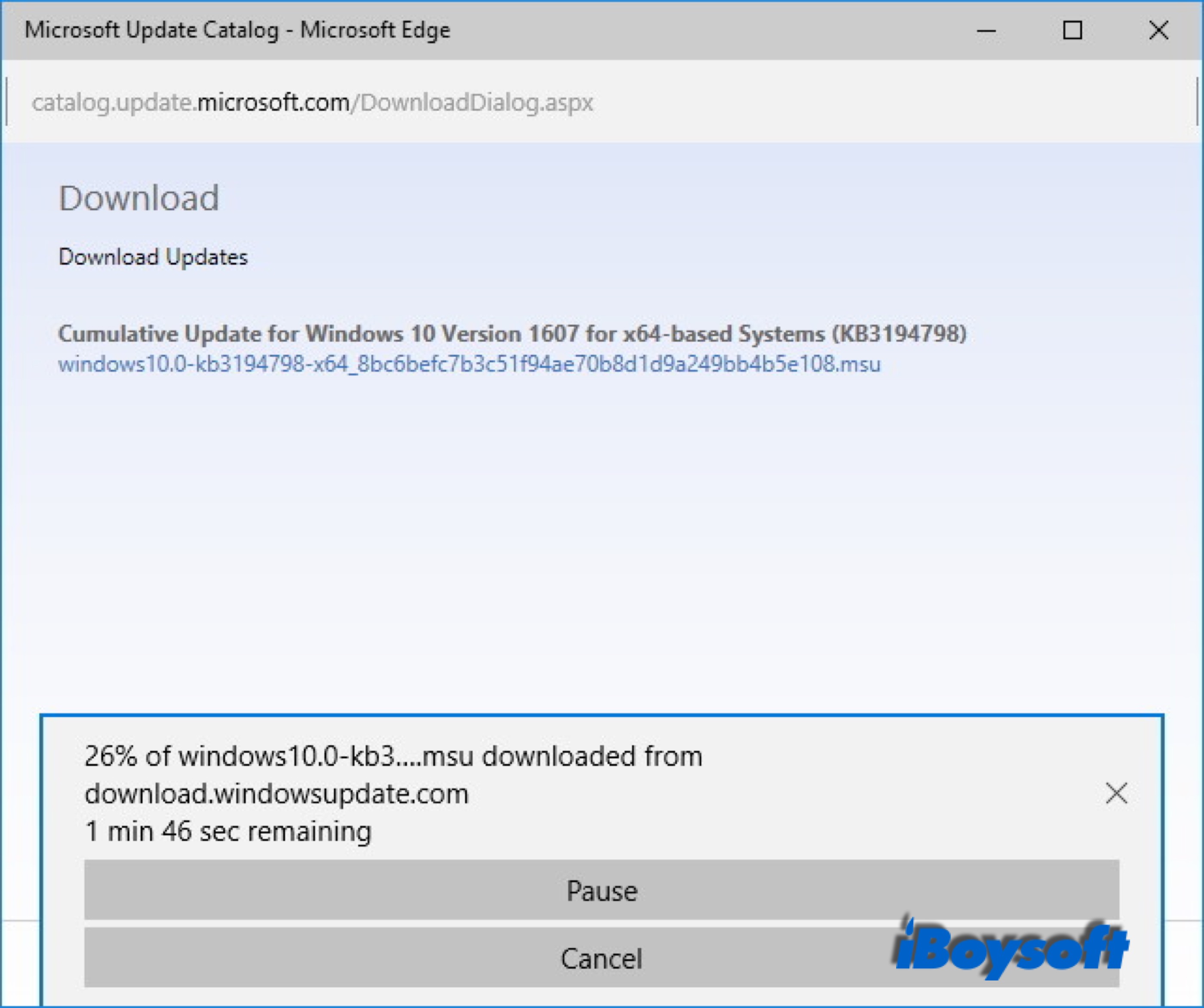 manually install Windows update