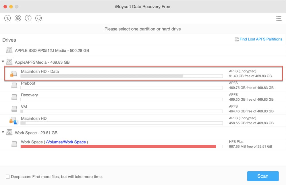 recover lost data from macOS drive