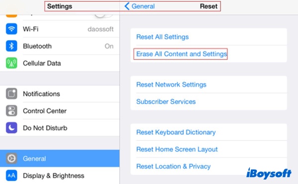 how to reset iPhone