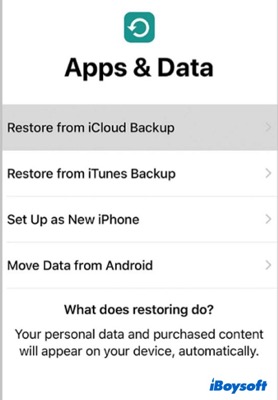recover deleted photos from iCloud backup