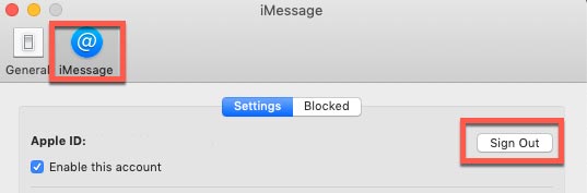 Sign out of iMessages before wipe a Mac