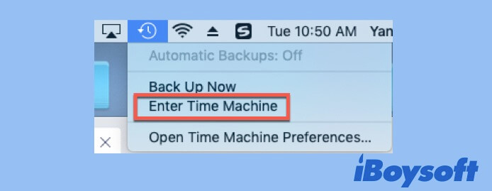 Recover deleted files on Mac with Time Machine backups