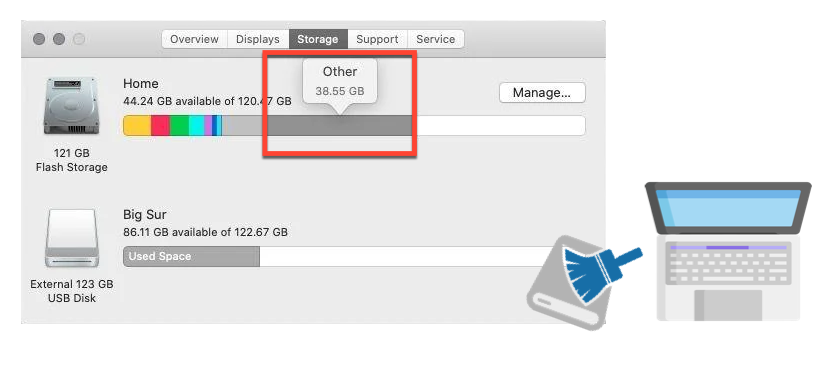 how to free up disk space on macbook air
