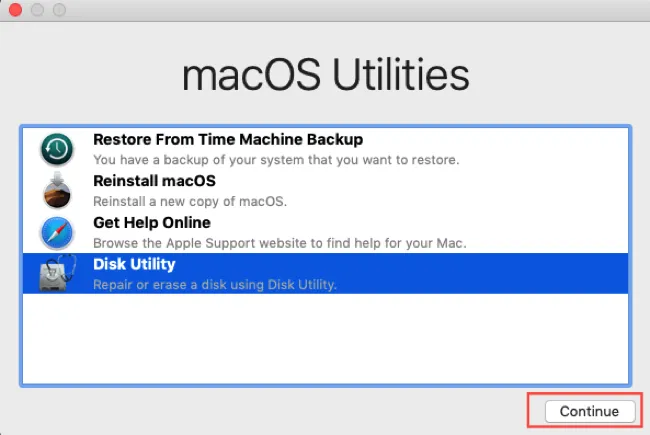 Controlla il disco rigido del Mac con Utility Disco in modalità di ripristino