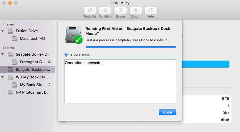 Fix read-only Seagate external hard drive in Disk Utility
