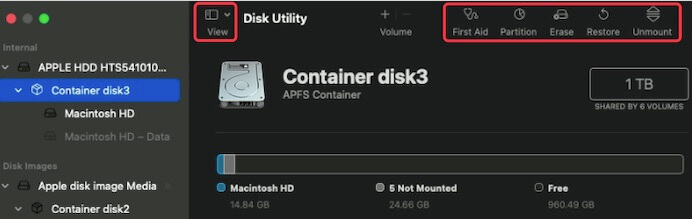 mac os disk utility terminal