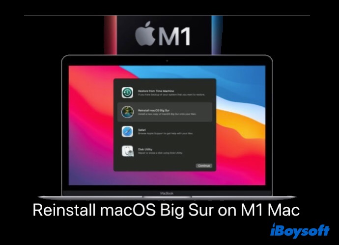 reinstalling macOS Big Sur on M1 Mac
