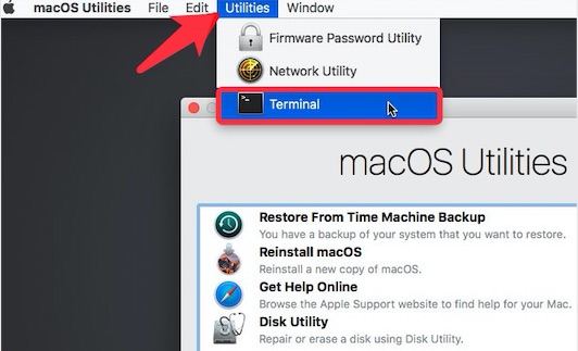Reset your forgotten Mac password via Terminal in macOS Recovery