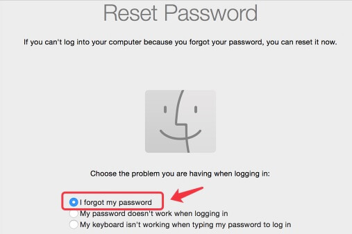 cant reset mac password