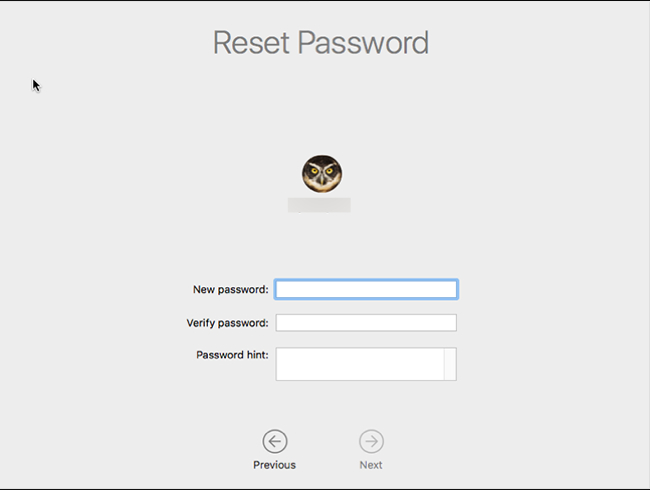 reset mac password not working