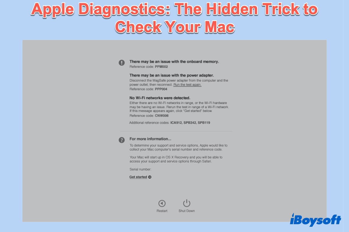 Apple Diagnostics on Mac