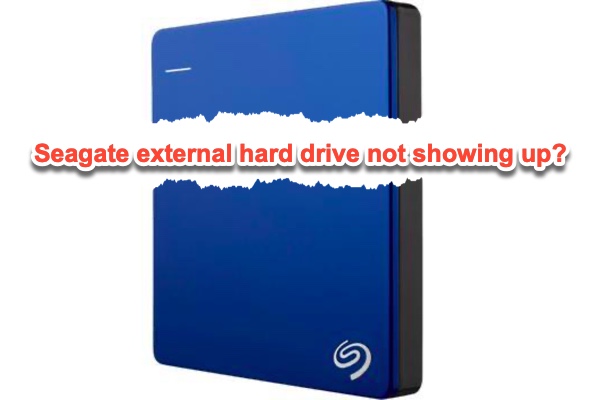 Seagate backup not showing